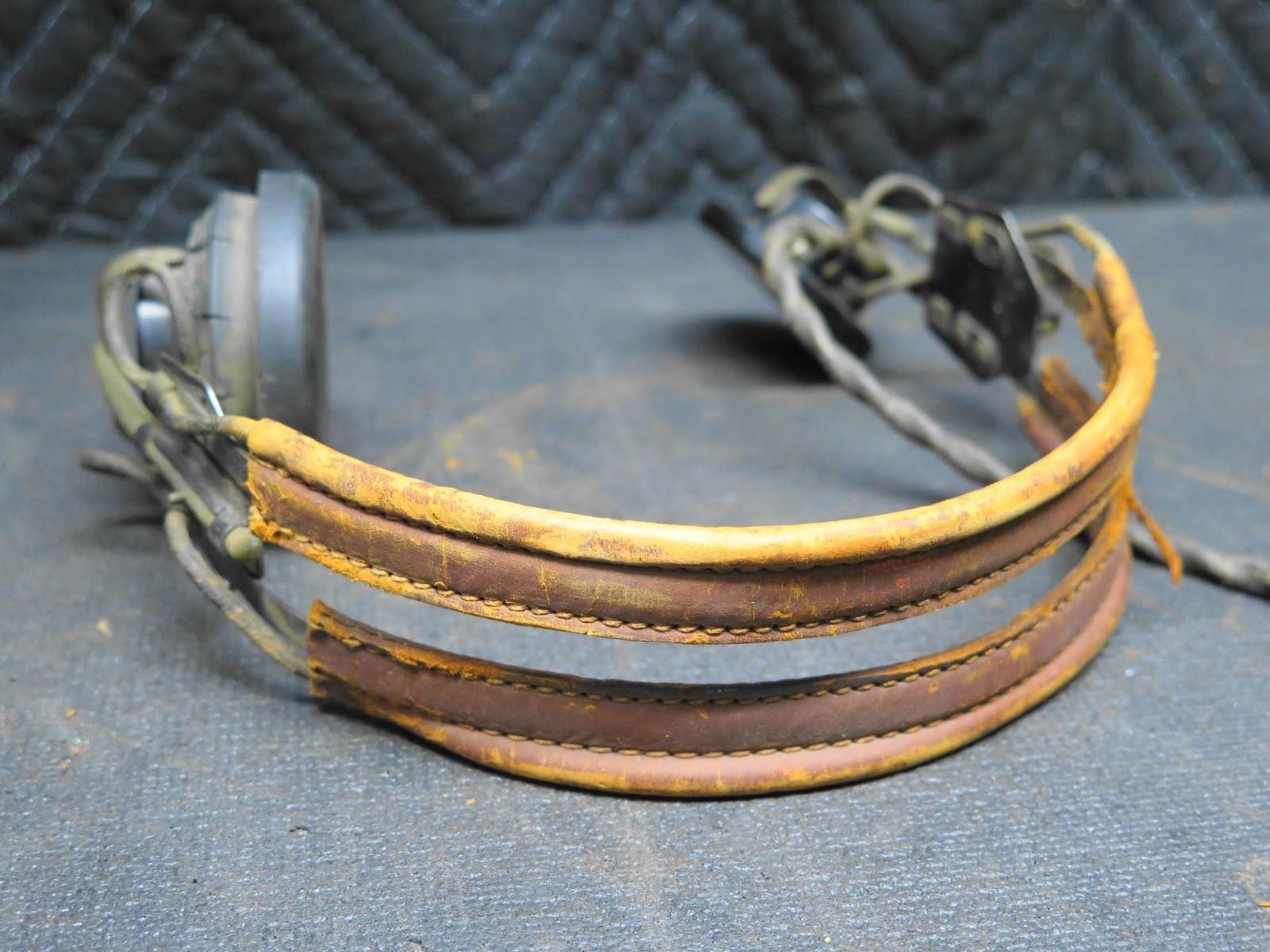 WWII USAAF Early War Pilot Headset w/ R-14 Receivers w/  Extension