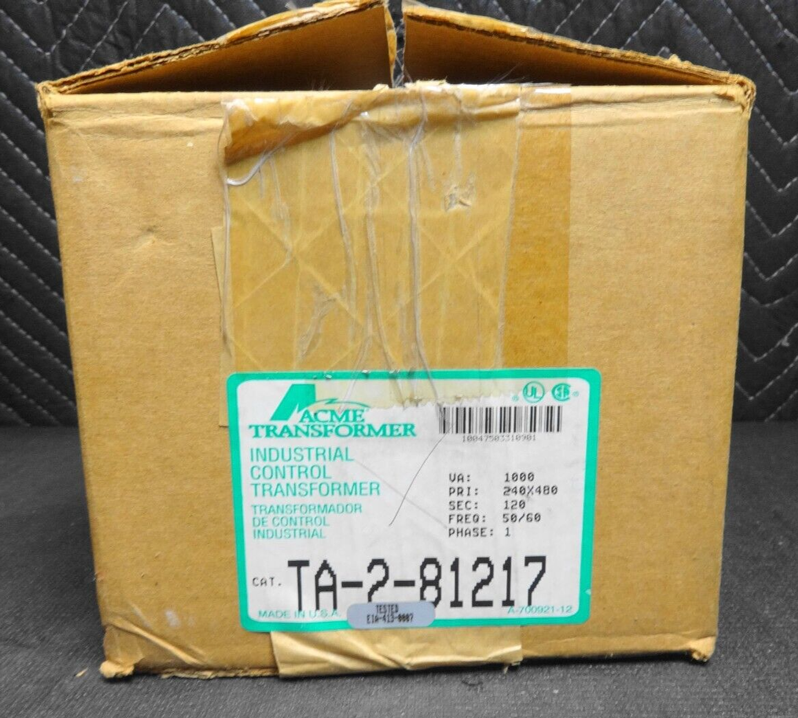 ACME INDUSTRIAL CONTROL TRANSFORMER TA-2-81217 NEW Open Box