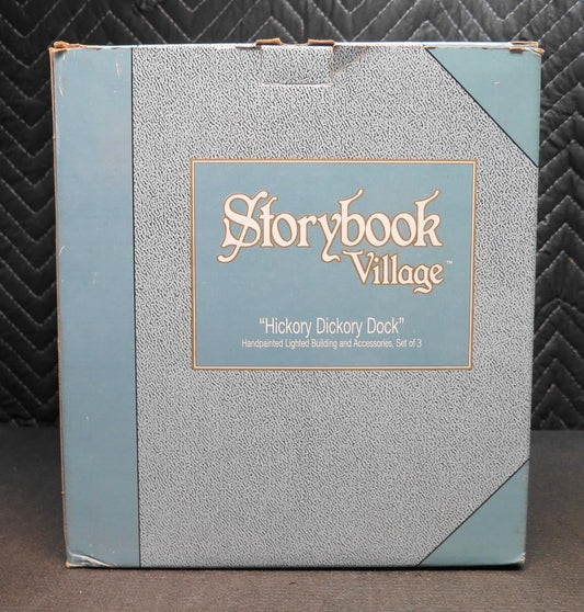 🍊 Vintage Department 56 Storybook Village Hickory Dickory Dock -Set Of 3 - 1996