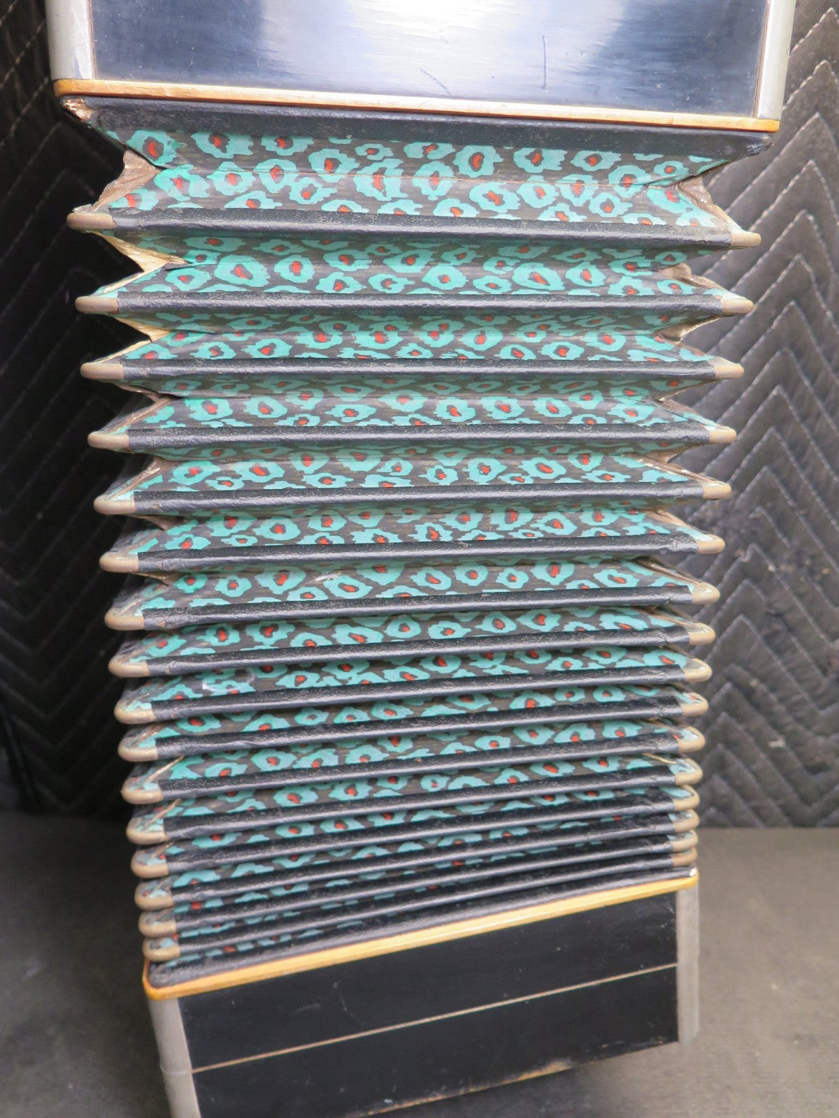 Antique Tanzbar German Concertina Player Accordion w/ 30 Player Rolls - Playable