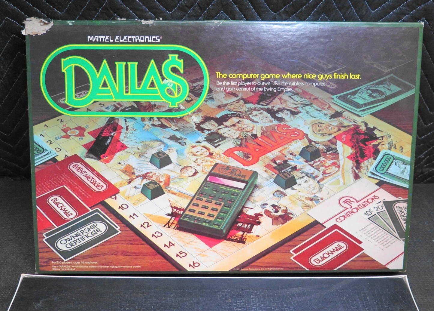 Vintage 80s Dallas Mattel Electronics Board Game TV Show Soap Opera Series 1981