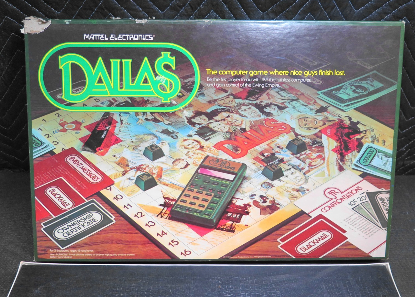Vintage 80s Dallas Mattel Electronics Board Game TV Show Soap Opera Series 1981
