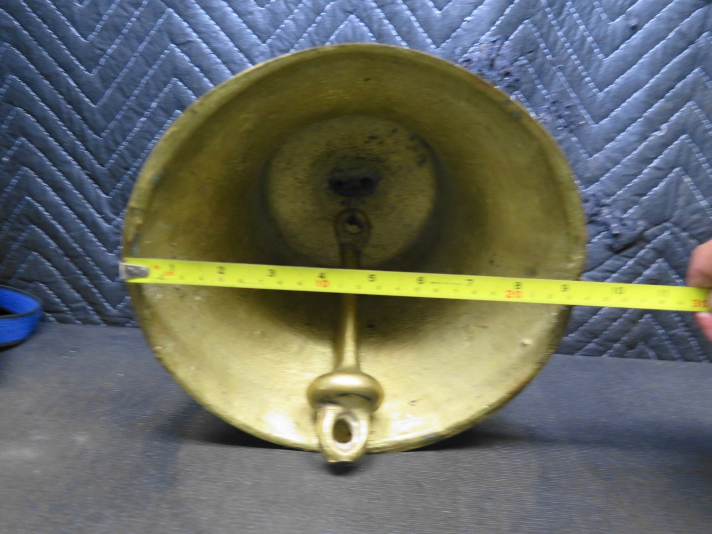 Vintage Solid Brass Ship Fog Nautical Maritime Fire /Fog Bell  9in x 9in 10 lbs