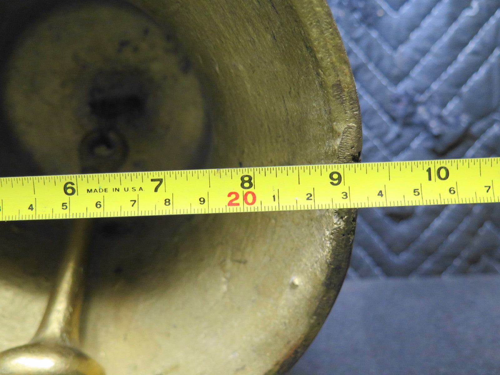 Vintage Solid Brass Ship Fog Nautical Maritime Fire /Fog Bell  9in x 9in 10 lbs