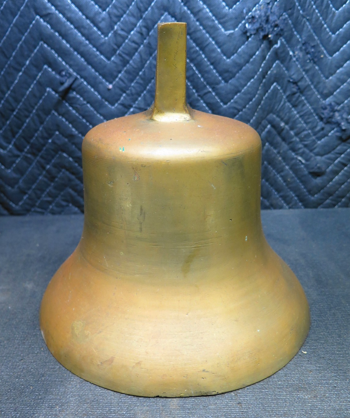 Vintage Solid Brass Ship Fog Nautical Maritime Fire /Fog Bell  9in x 9in 10 lbs