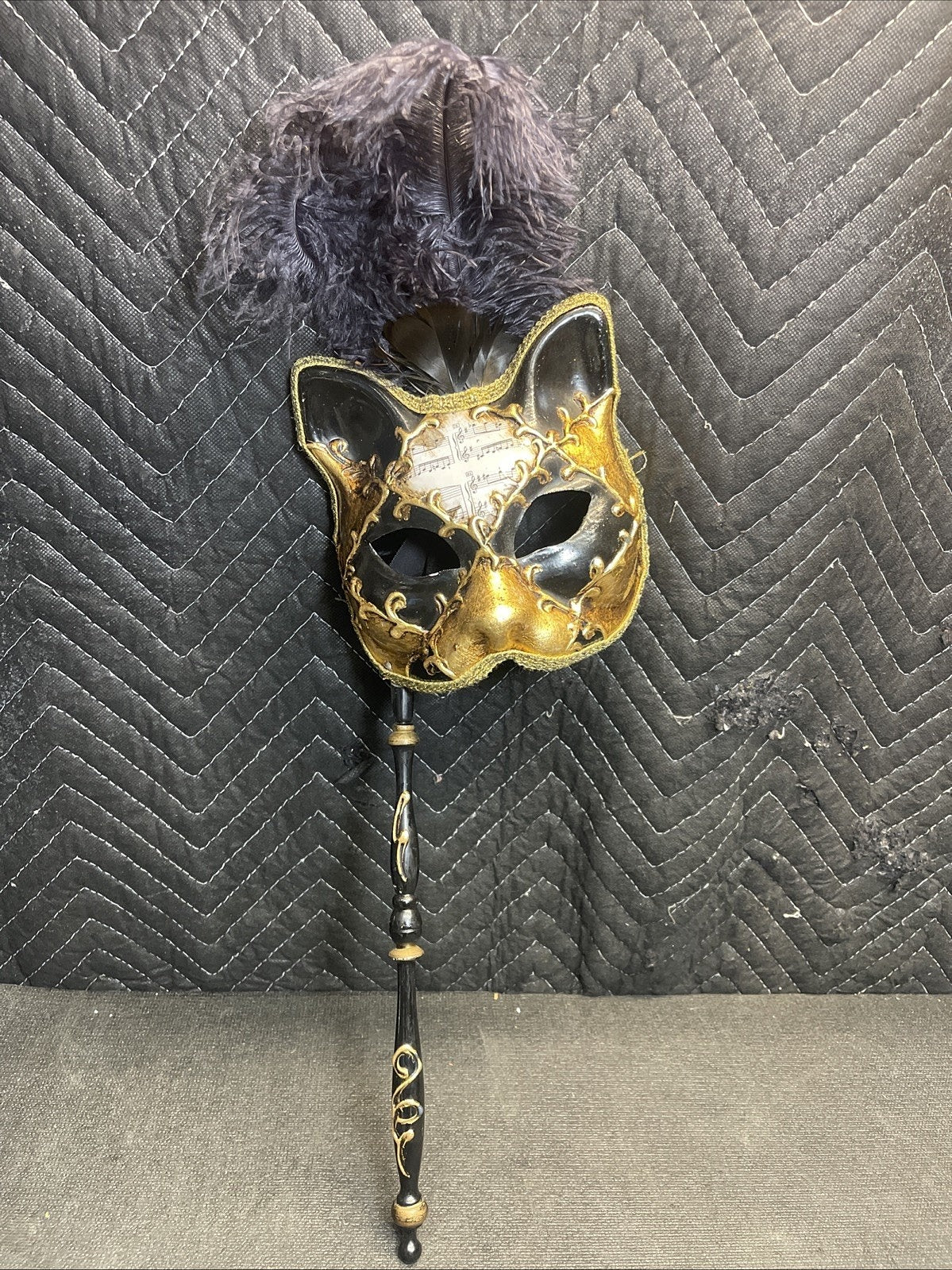 La Maschera Del Galeone Venetian Gatto Cat Mask With Handle
