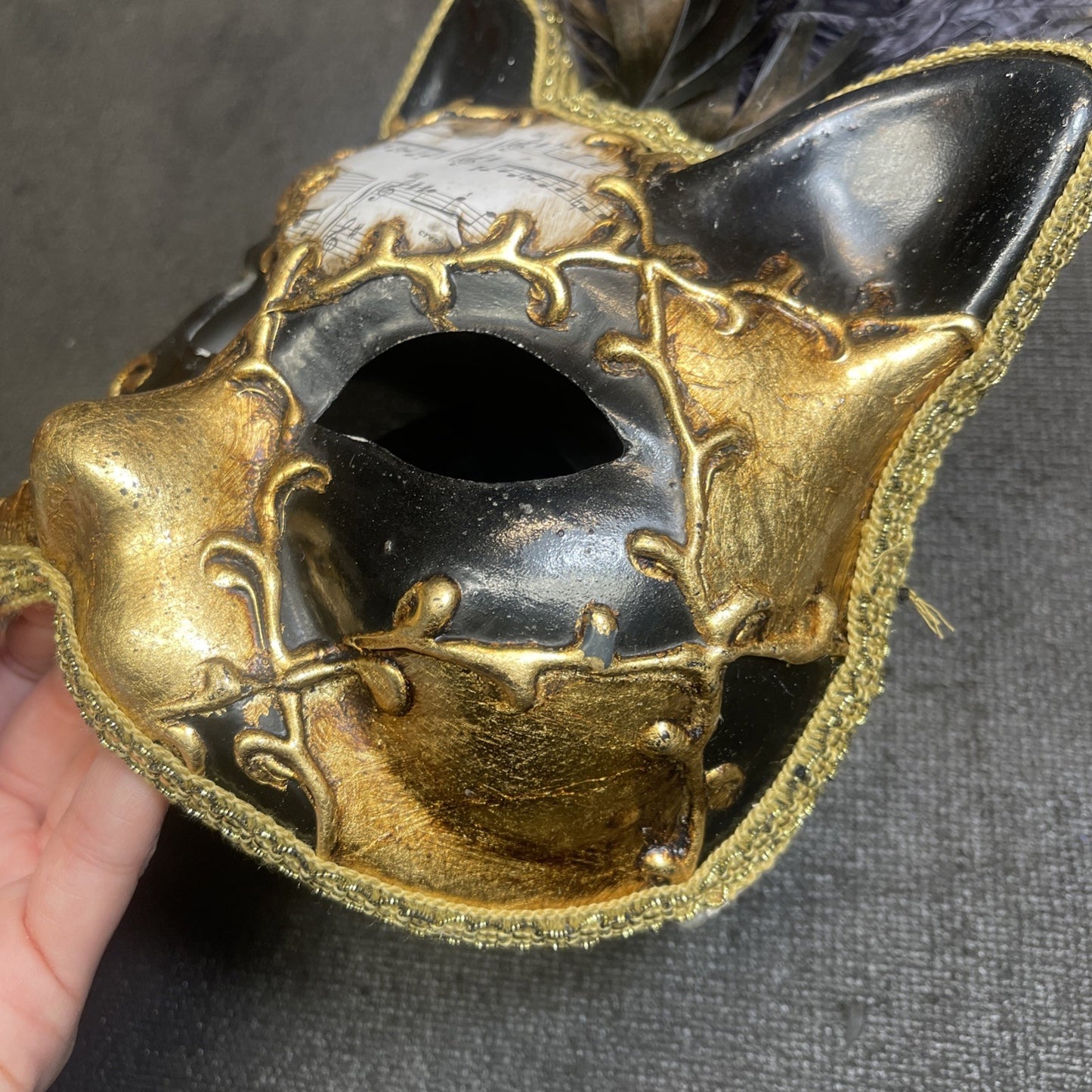 La Maschera Del Galeone Venetian Gatto Cat Mask With Handle