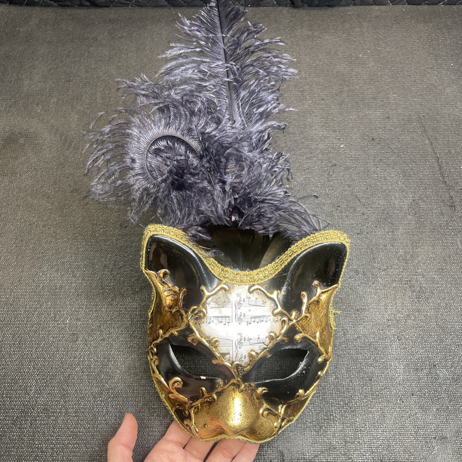 La Maschera Del Galeone Venetian Gatto Cat Mask With Handle