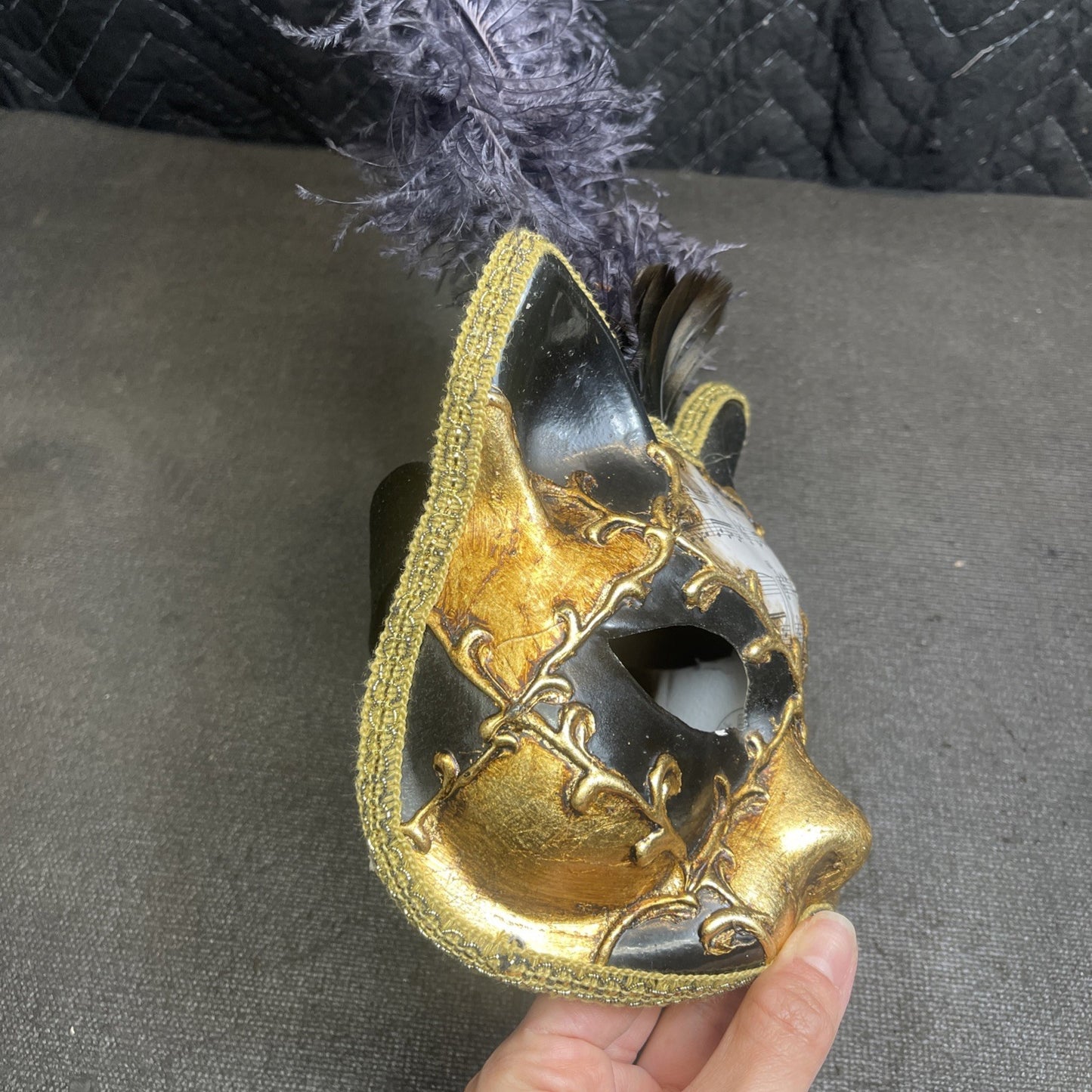 La Maschera Del Galeone Venetian Gatto Cat Mask With Handle