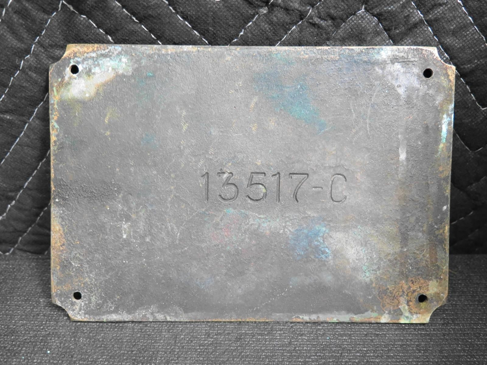 1918 GENERAL ELECTRIC CO Direct Current Generator Brass Plaque Name Plate