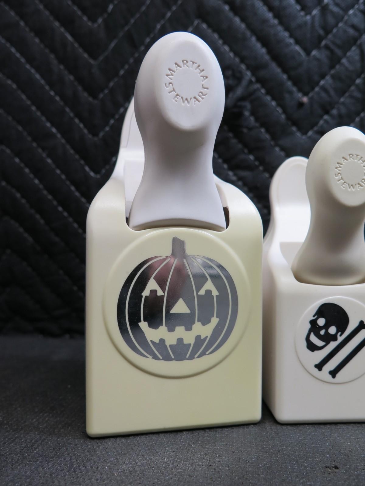 Martha Stewart Punch - Lot 4x Halloween Witch, Pumpkin, Skull & Crossbones, BOO