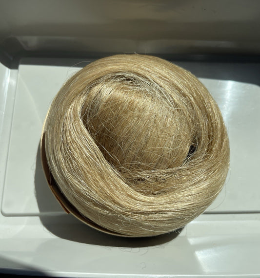 Vintage CMC 100% Human Hair Wig - Bun - BLONDE