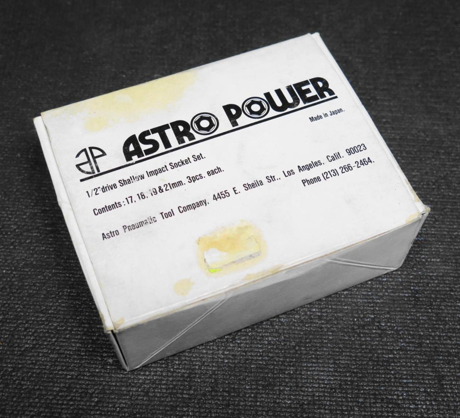 Astro Power 1/2" Shallow Impact Socket Set of 12 - 3x of 17mm, 18mm, 19mm, 21mm
