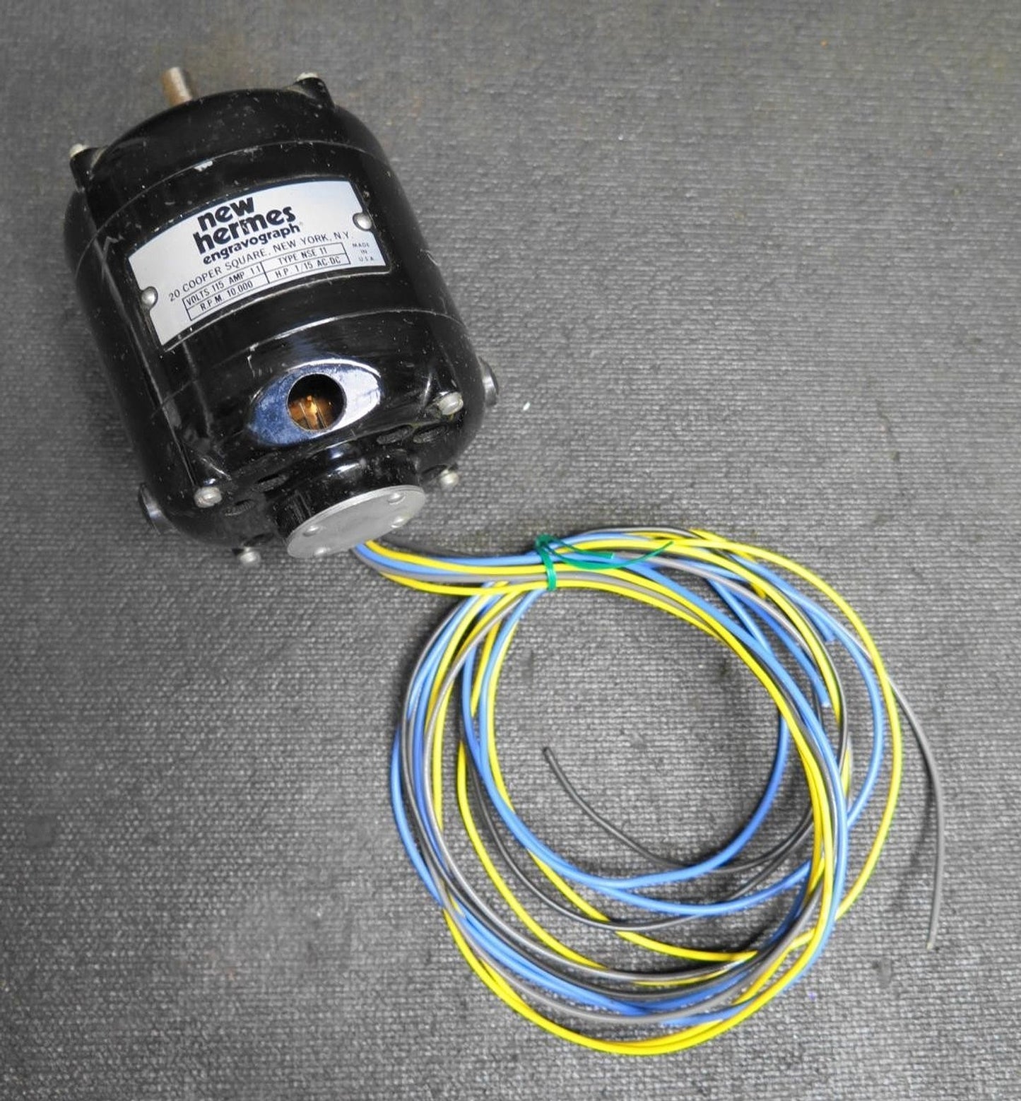 "NEW HERMES" ENGRAVOGRAPH MOTOR-10,000 RPM-1/15 HP-TYPE NSE 11 #1
