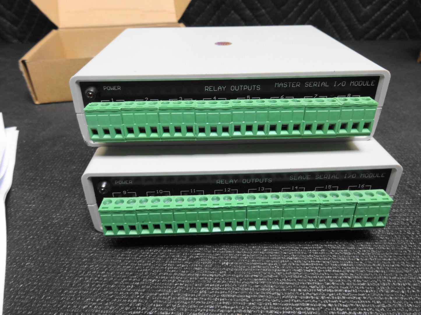 2x K108A Linked Serial Isolated I/O Modules - 16 Relay Outputs Total