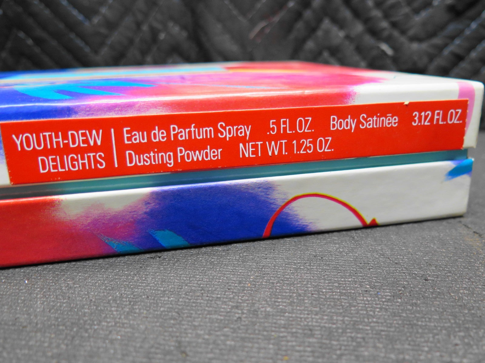 Youth Dew Delights Gift Set - Parfum .5oz, Satinee 3.12oz, Dusting Powder 1.25oz