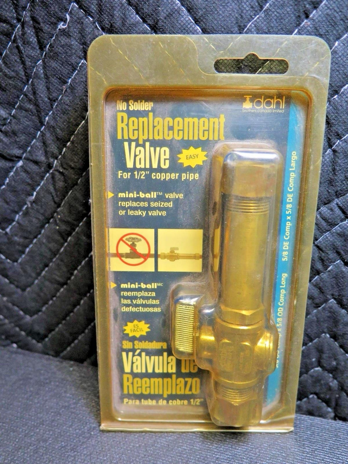 New Dahl 5/8 OD Comp X 5/8 OD Comp Long -  Mini-ball Valve 121LB-33-33L-CLMU