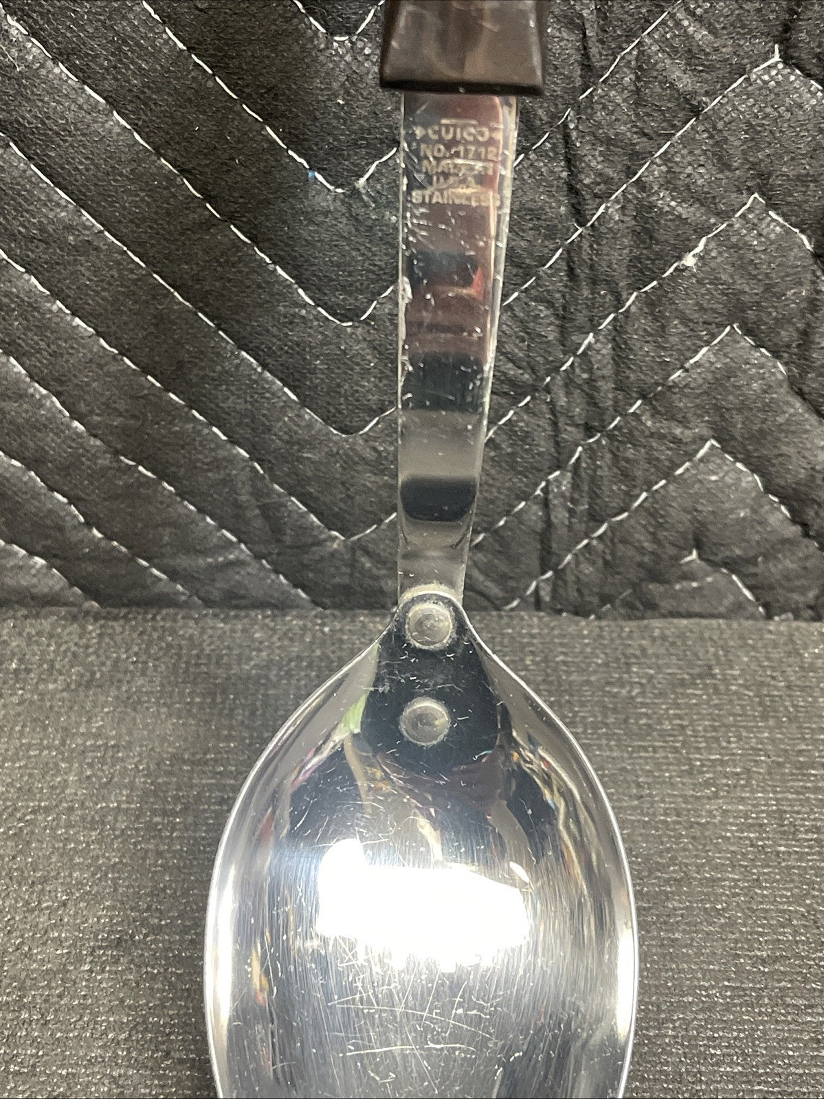 Cutco 12" Serving Spoon 17 Classic Brown Handle Stainless