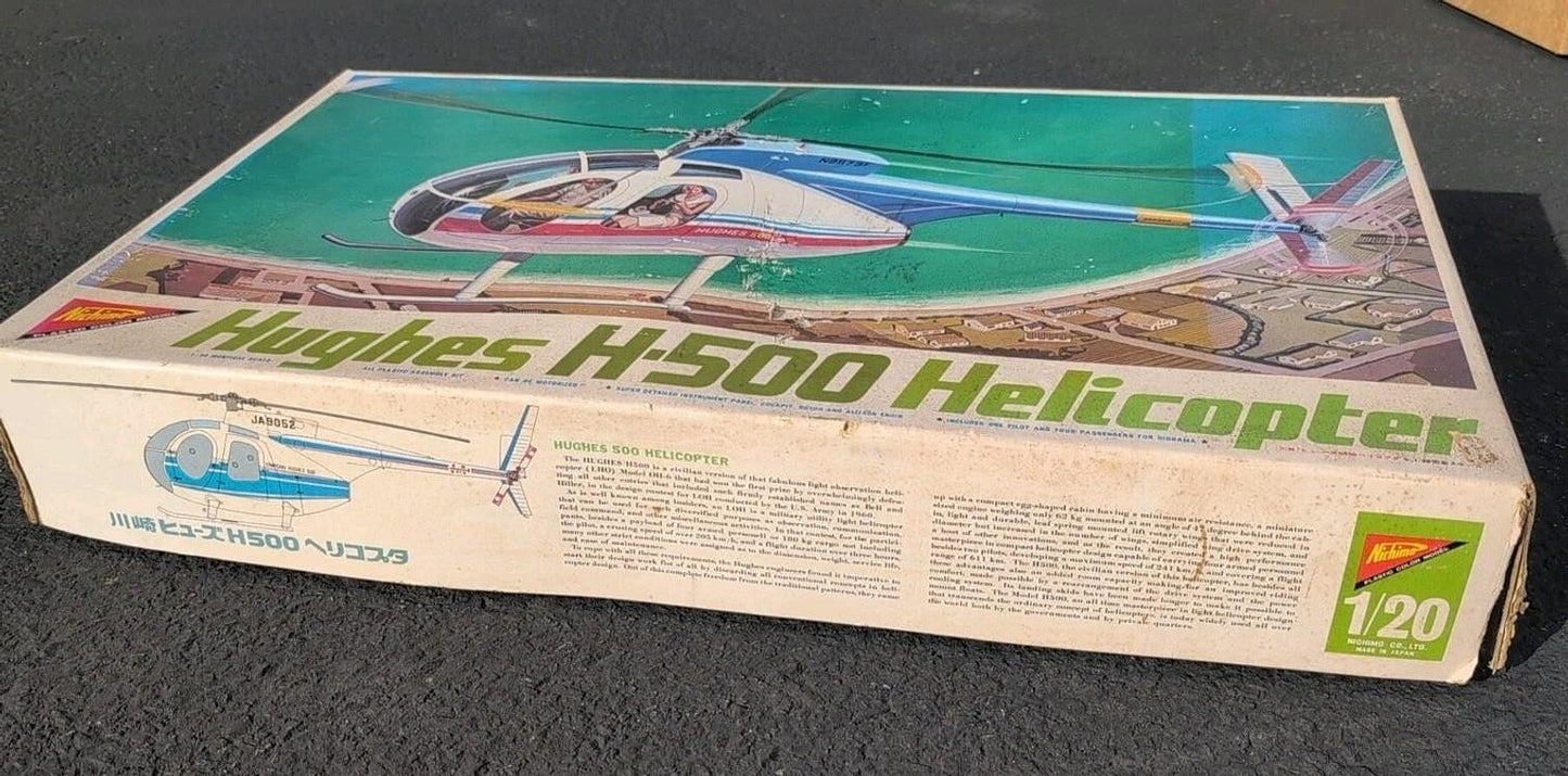 Nichimo Hughes H-500 Helicopter 1/20 Scale Plastic Model Kit