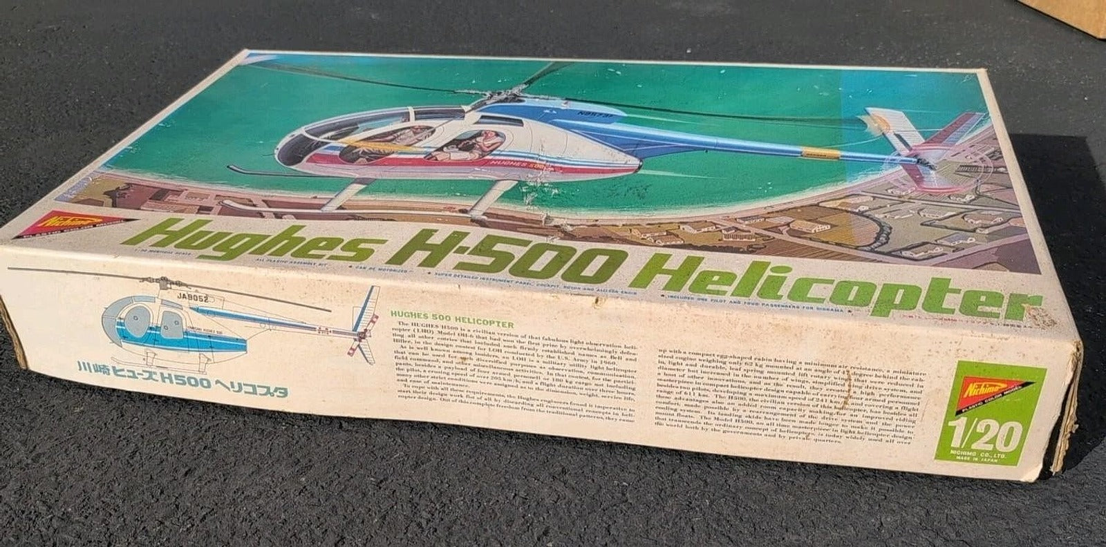 Nichimo Hughes H-500 Helicopter 1/20 Scale Plastic Model Kit