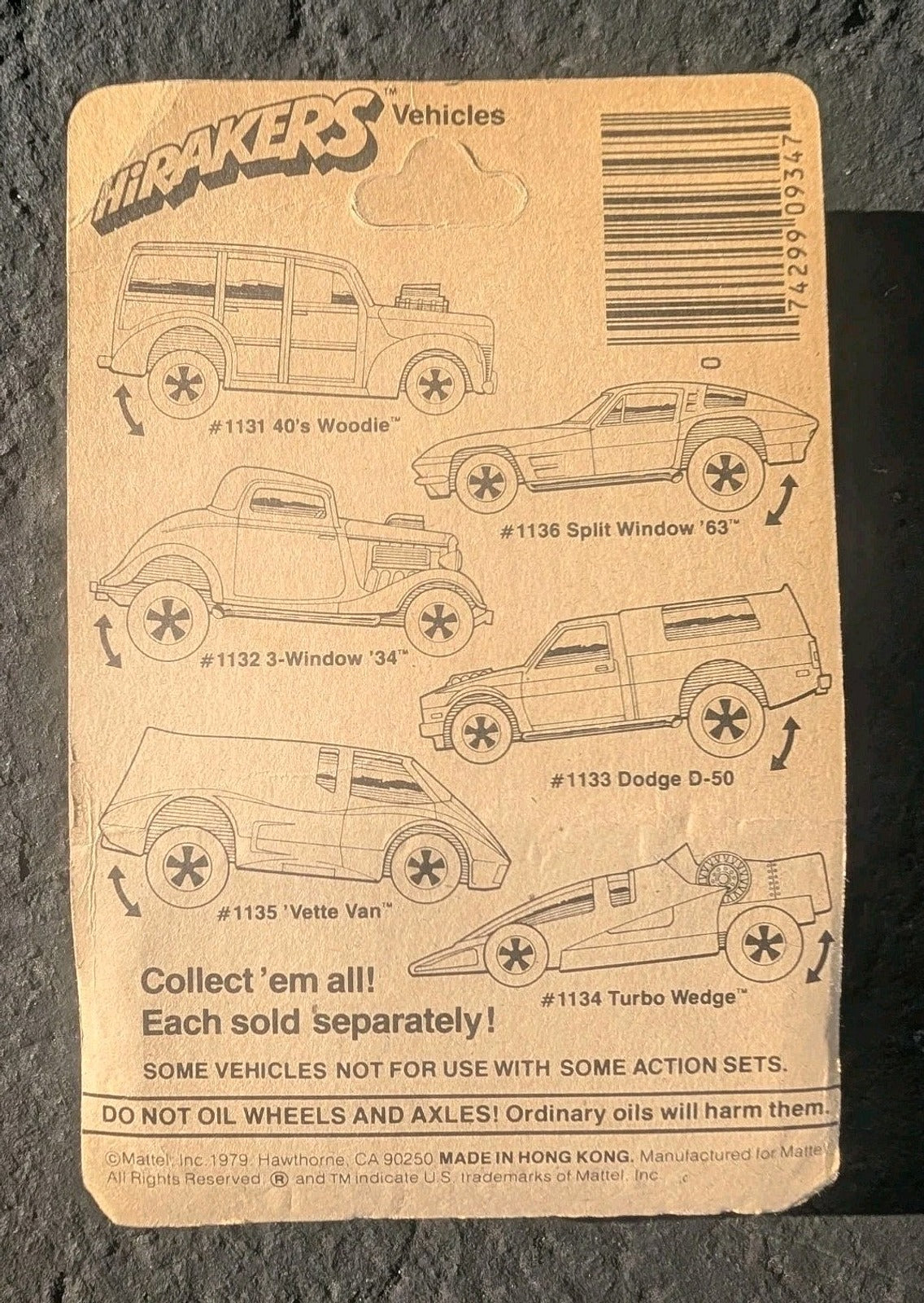 Vintage 1979 Hot Wheels HiRakers 40’s Woodie Blue - No. 1131 On UNPUNCHED Card