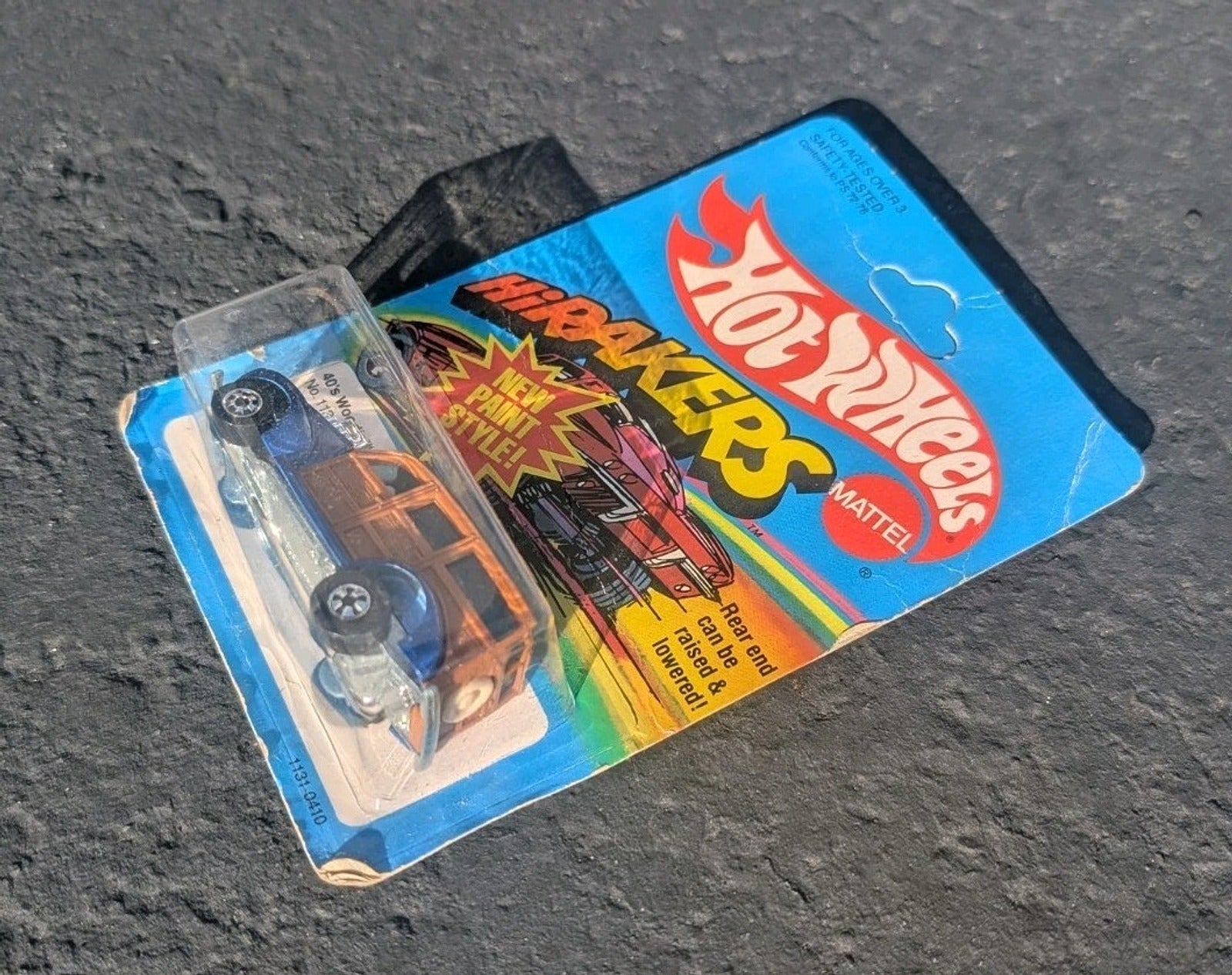 Vintage 1979 Hot Wheels HiRakers 40’s Woodie Blue - No. 1131 On UNPUNCHED Card