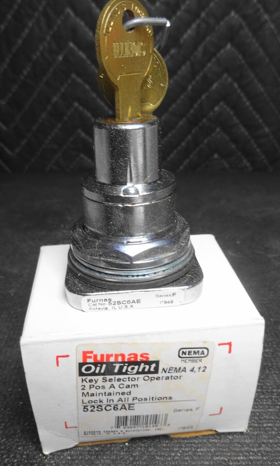 Siemens 52SC6AE Heavy Duty Key Operated 2 POS Selector Switch, A CAM