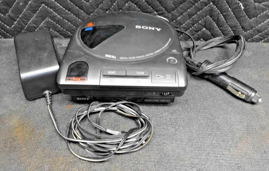 Sony Car CD Player D-600 + CPM-100P Mount Portable Digital Compact Disc WORKING