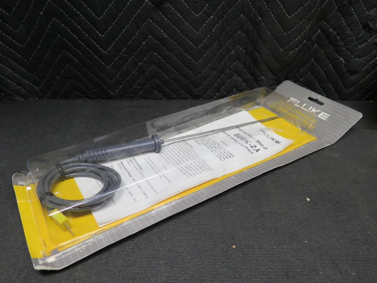 Fluke 80PK-2A Immersion Temperature Probe 80PK2A Type K Thermocouple