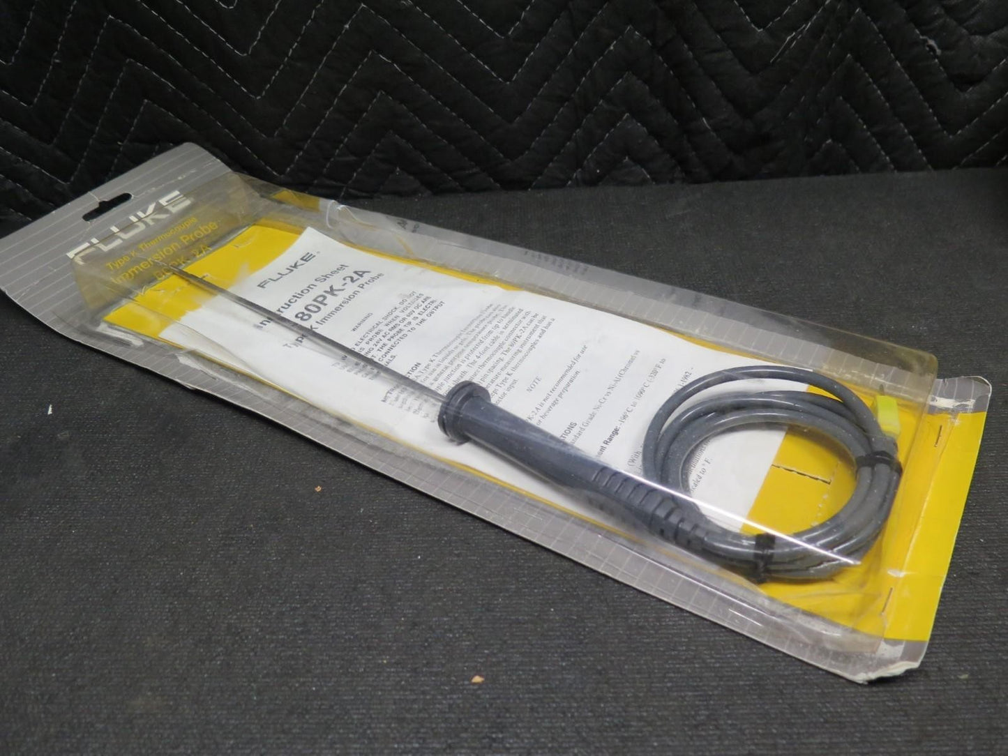 Fluke 80PK-2A Immersion Temperature Probe 80PK2A Type K Thermocouple