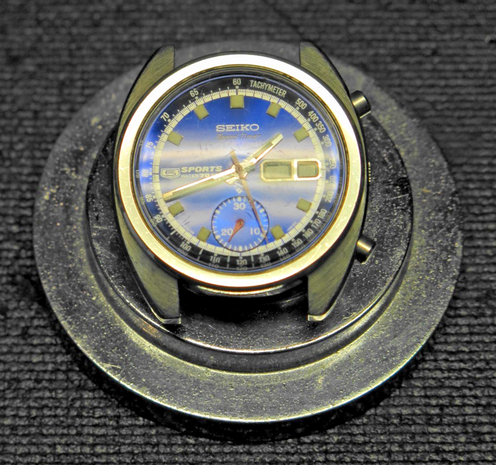 SEIKO 6139-6010 Automatic JDM Blue Bruce Lee Watch 6139A Kanji - Feb 1970