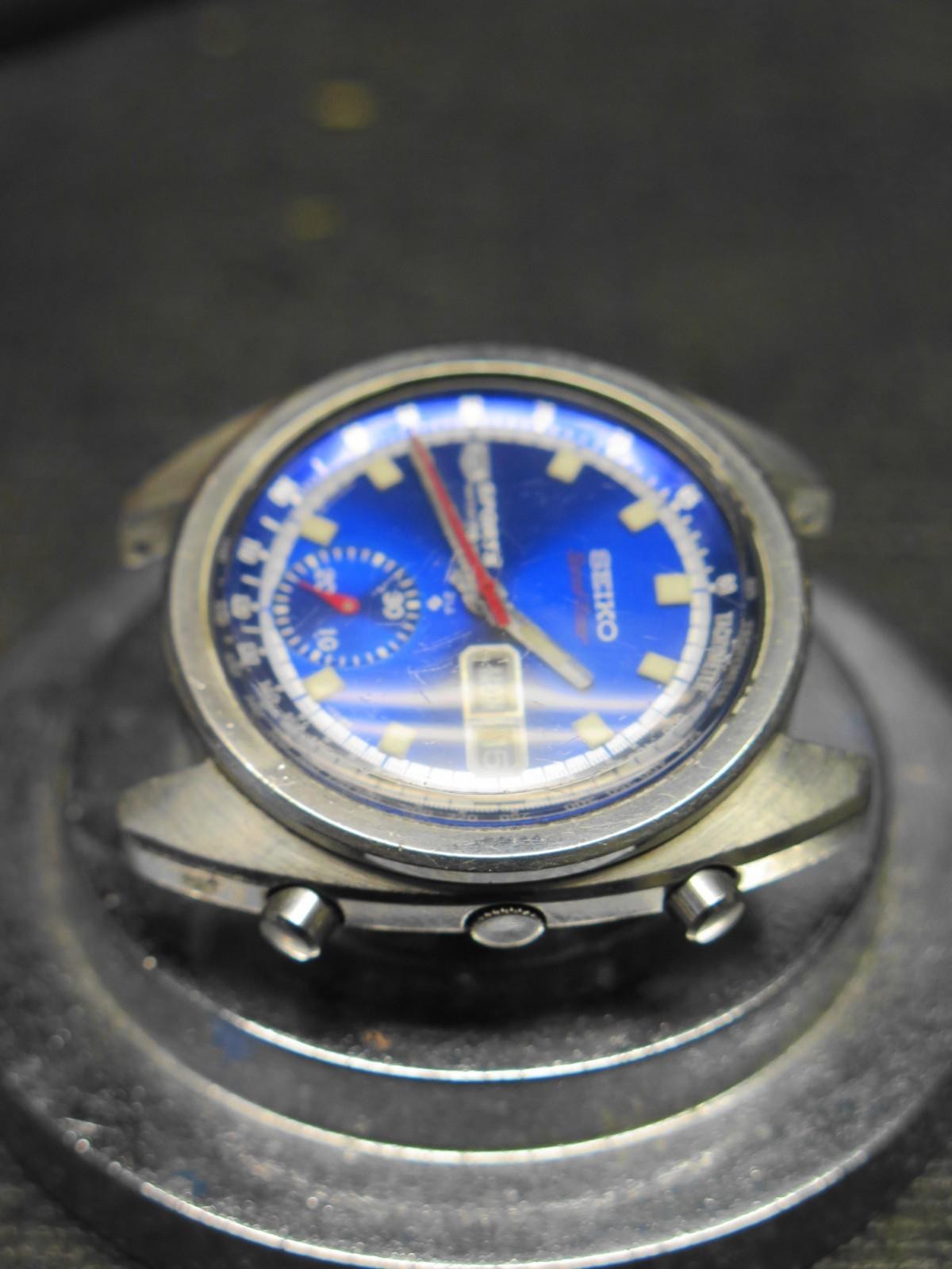 SEIKO 6139-6010 Automatic JDM Blue Bruce Lee Watch 6139A Kanji - Feb 1970