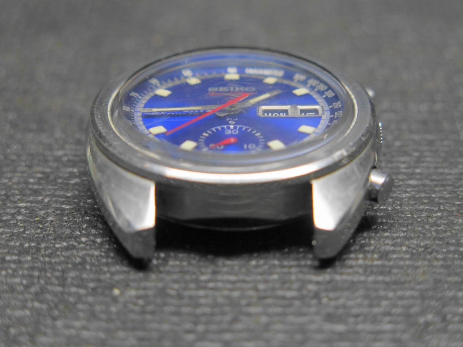 SEIKO 6139-6010 Automatic JDM Blue Bruce Lee Watch 6139A Kanji - Feb 1970