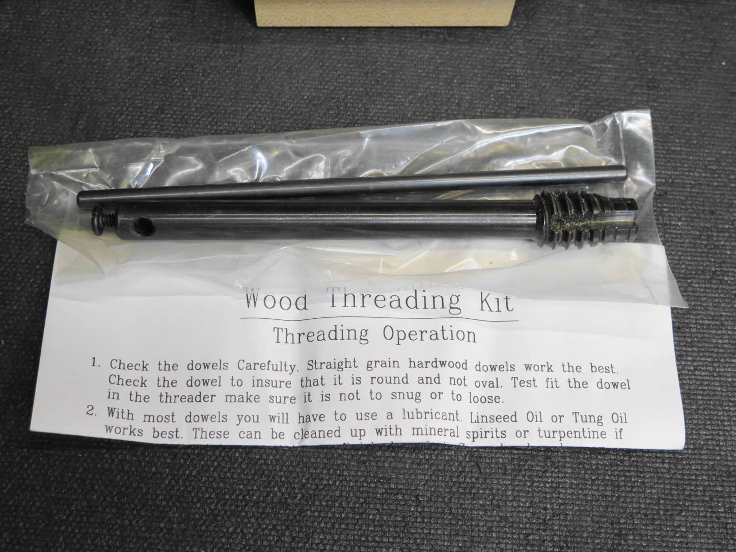Wood Threading Kit 3/4 Inch x 6TPI Jig Dowel Thread Cuts Male Female Thread