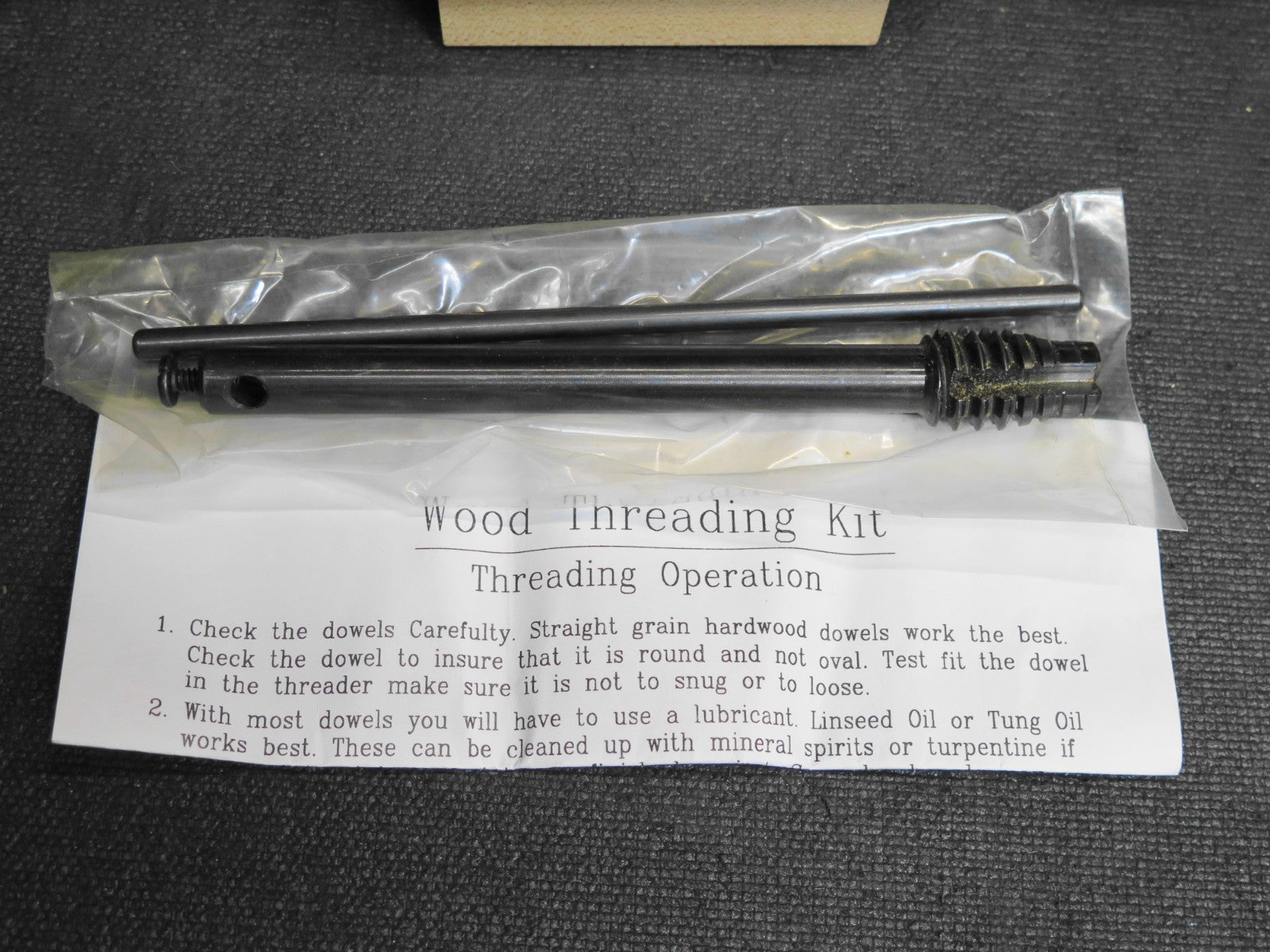 Wood Threading Kit 3/4 Inch x 6TPI Jig Dowel Thread Cuts Male Female Thread