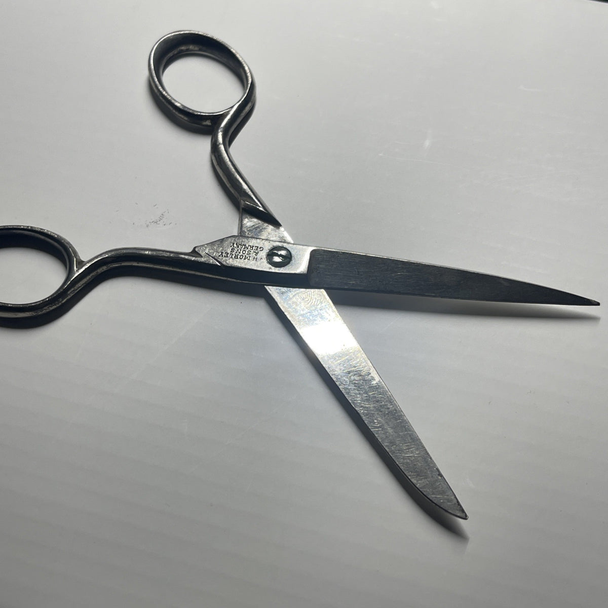 Rare Vintage W.H. Morley & Sons Scissors W/ 4 Leaf Clover Stamp Made in Germany
