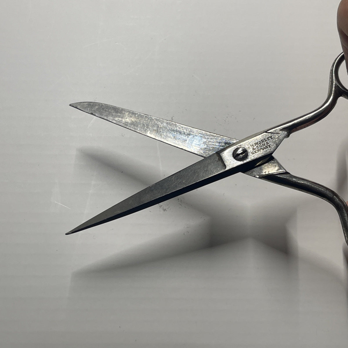 Rare Vintage W.H. Morley & Sons Scissors W/ 4 Leaf Clover Stamp Made in Germany