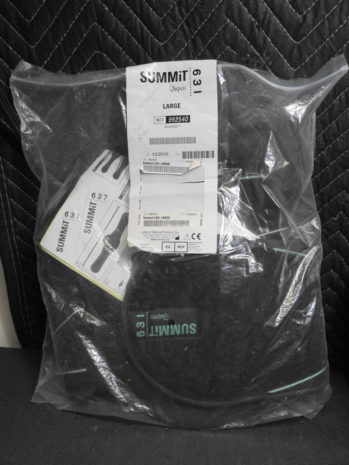 Aspen Summit LSO 631 Back Brace - LARGE - Ref 992540 - New in Package