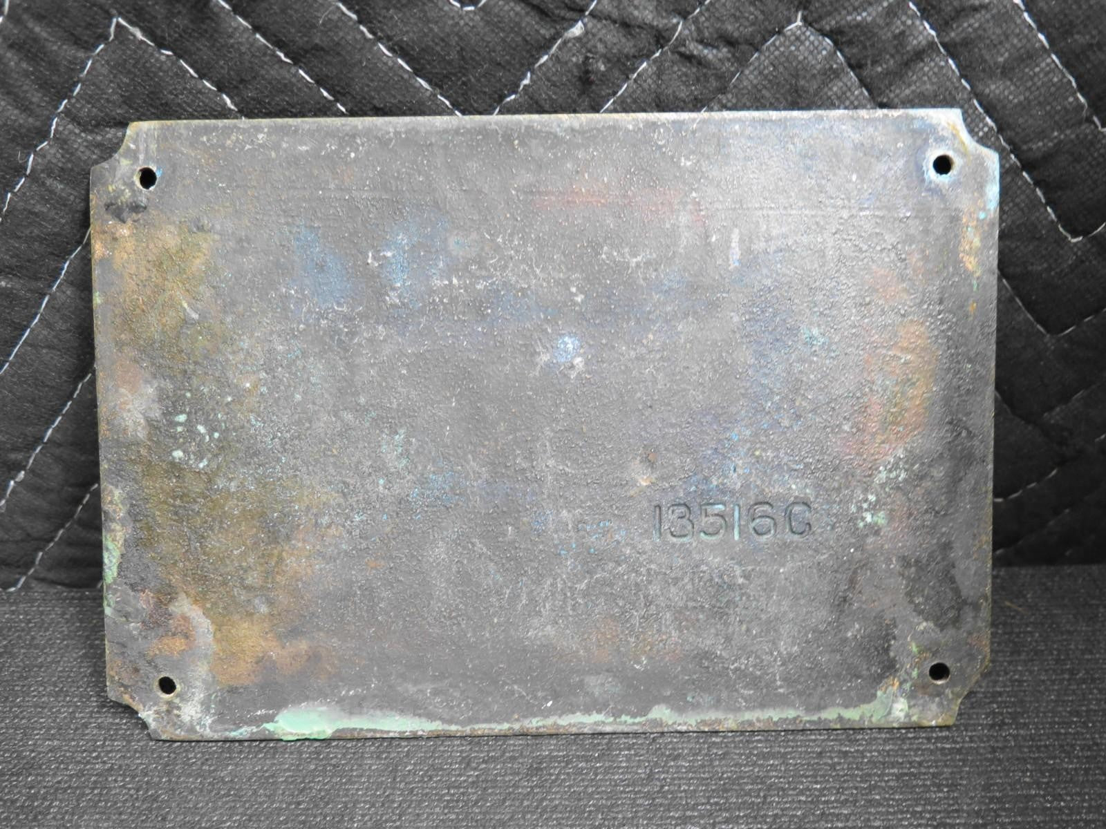 1918 GENERAL ELECTRIC CO Synchronous Motor Brass Name Plate Plaque