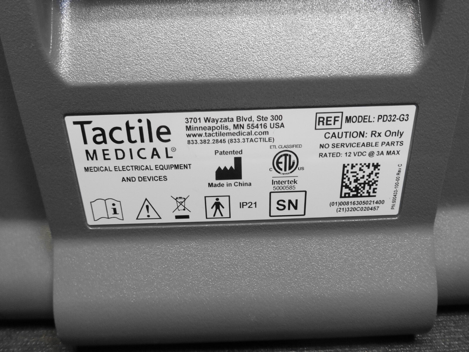 Tactile Medical Flextouch Plus Model: PD32-G3 -  Device Only With Power Cord