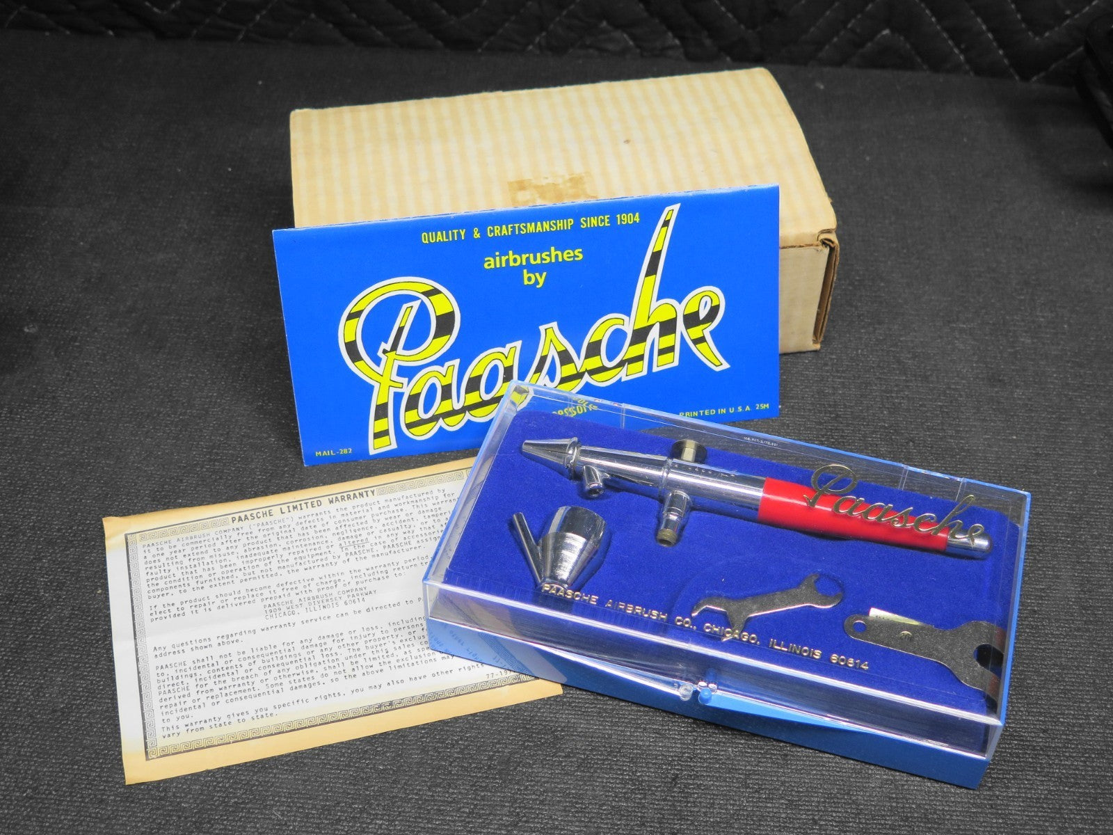 Vintage NOS Paasche VL1 Model Double Action Airbrush - Unused
