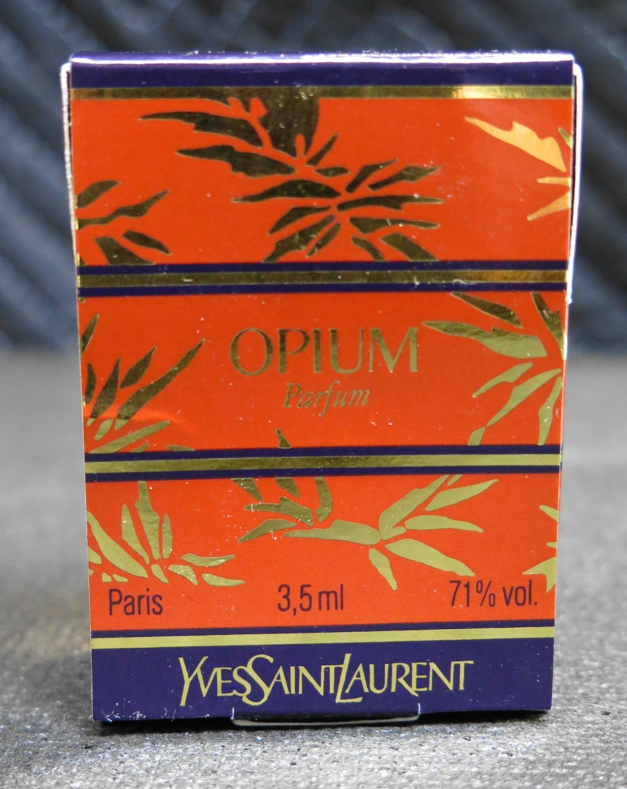 Vintage Yves Saint Laurent YSL Opium Parfum Mini 3.5 mL Bottle France in Box