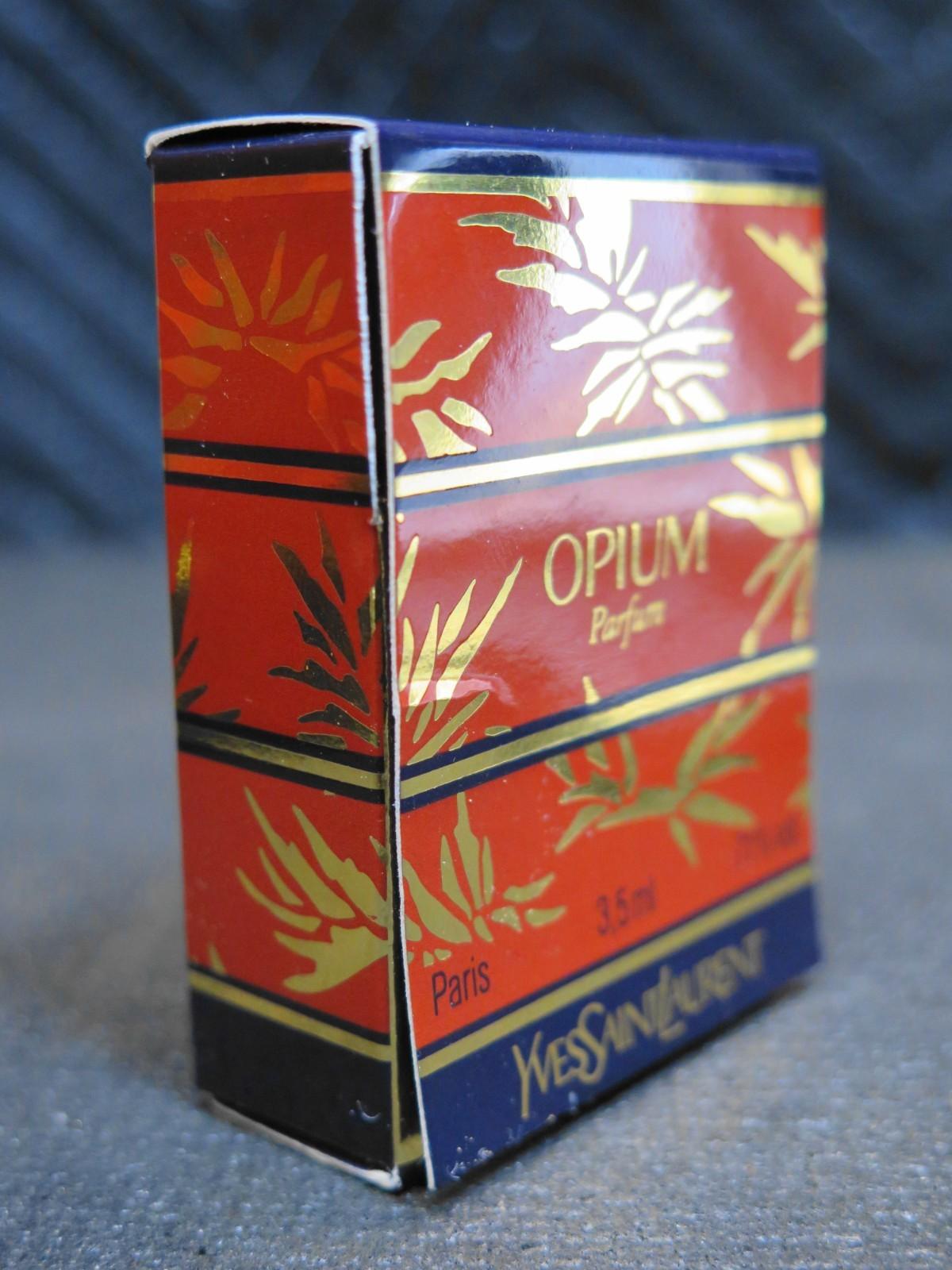 Vintage Yves Saint Laurent YSL Opium Parfum Mini 3.5 mL Bottle France in Box