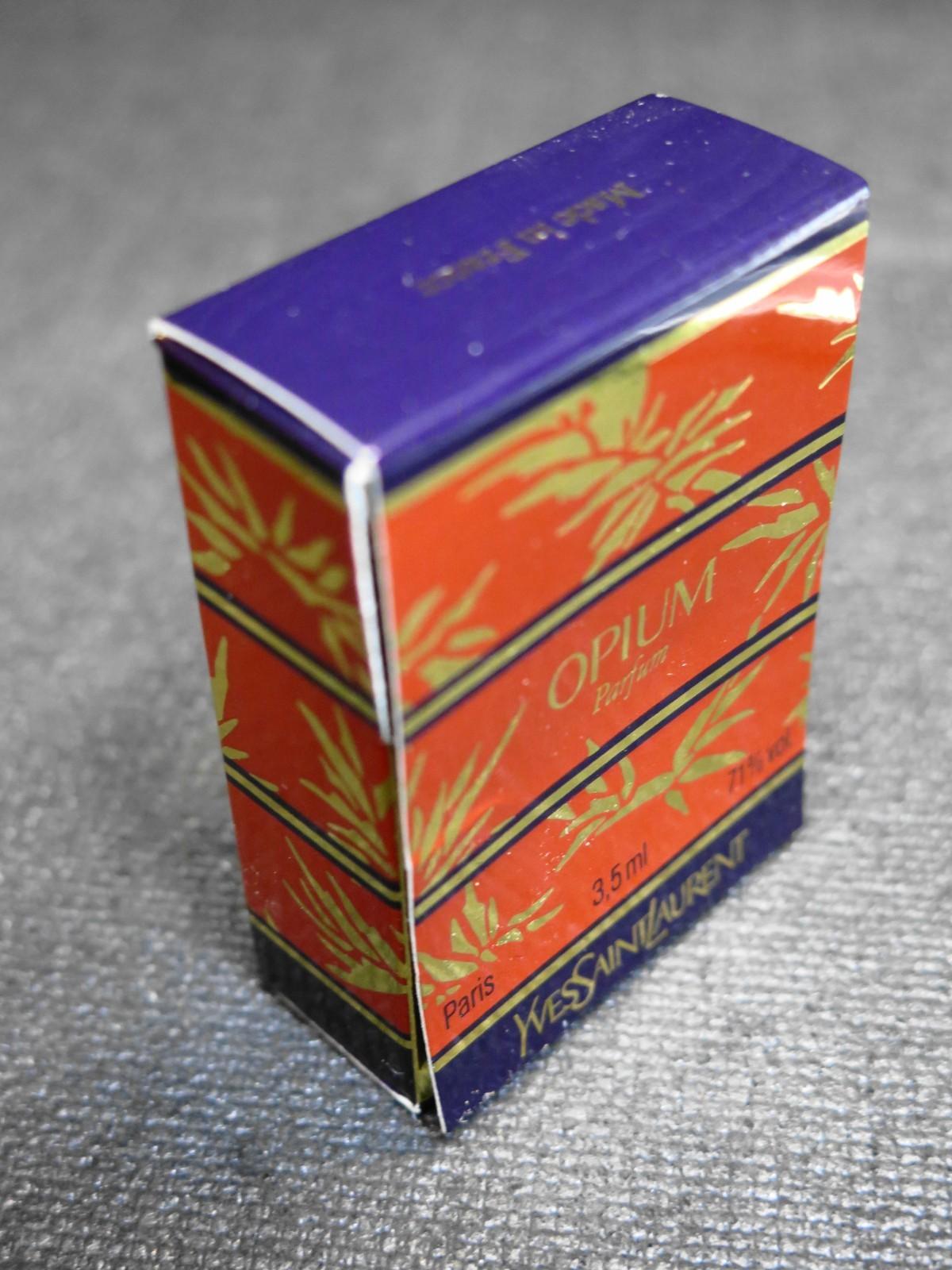 Vintage Yves Saint Laurent YSL Opium Parfum Mini 3.5 mL Bottle France in Box