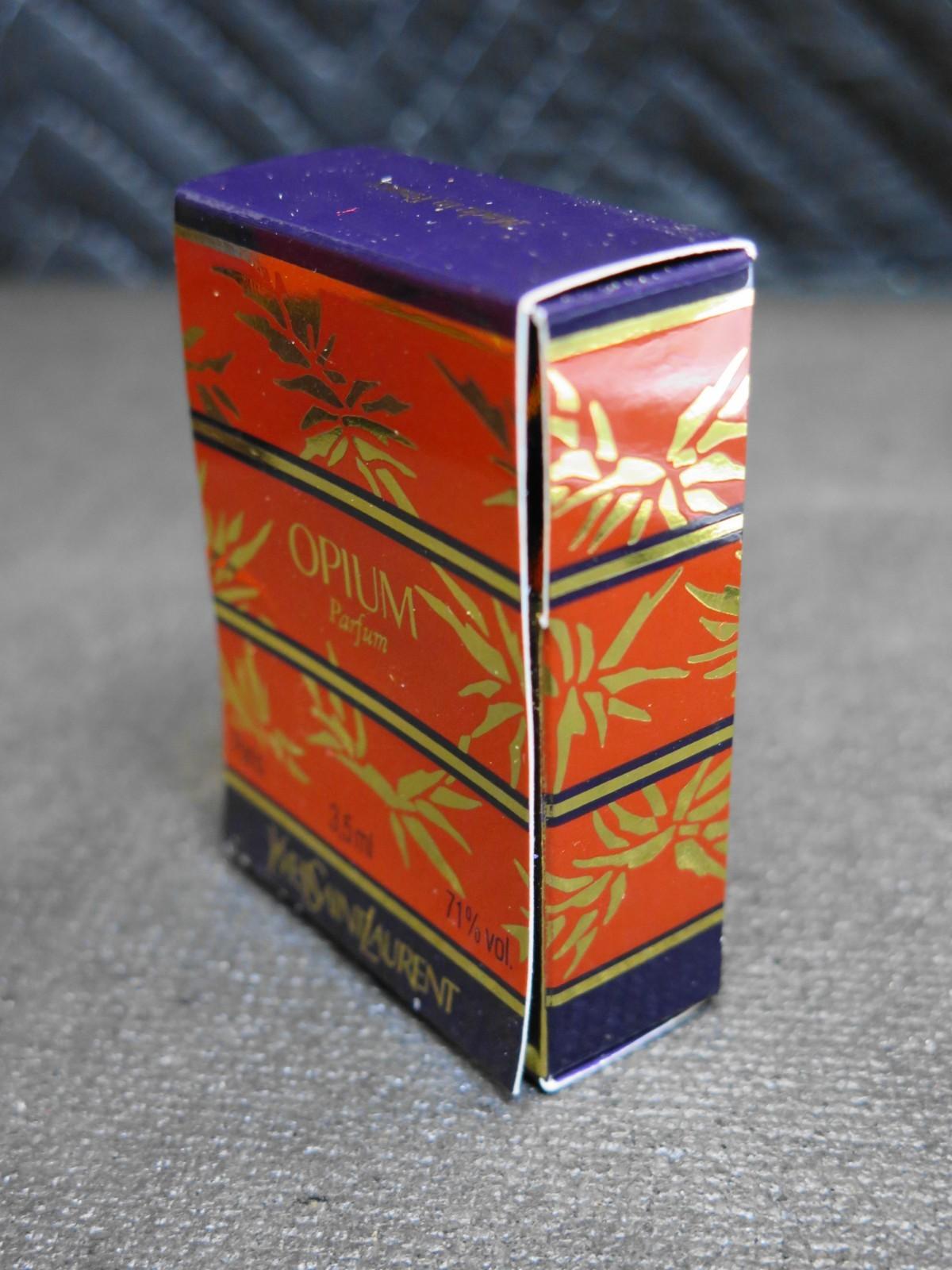 Vintage Yves Saint Laurent YSL Opium Parfum Mini 3.5 mL Bottle France in Box