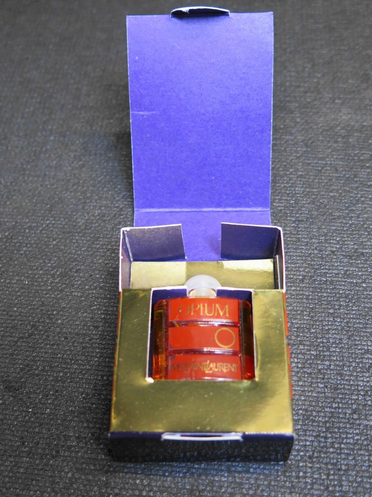 Vintage Yves Saint Laurent YSL Opium Parfum Mini 3.5 mL Bottle France in Box