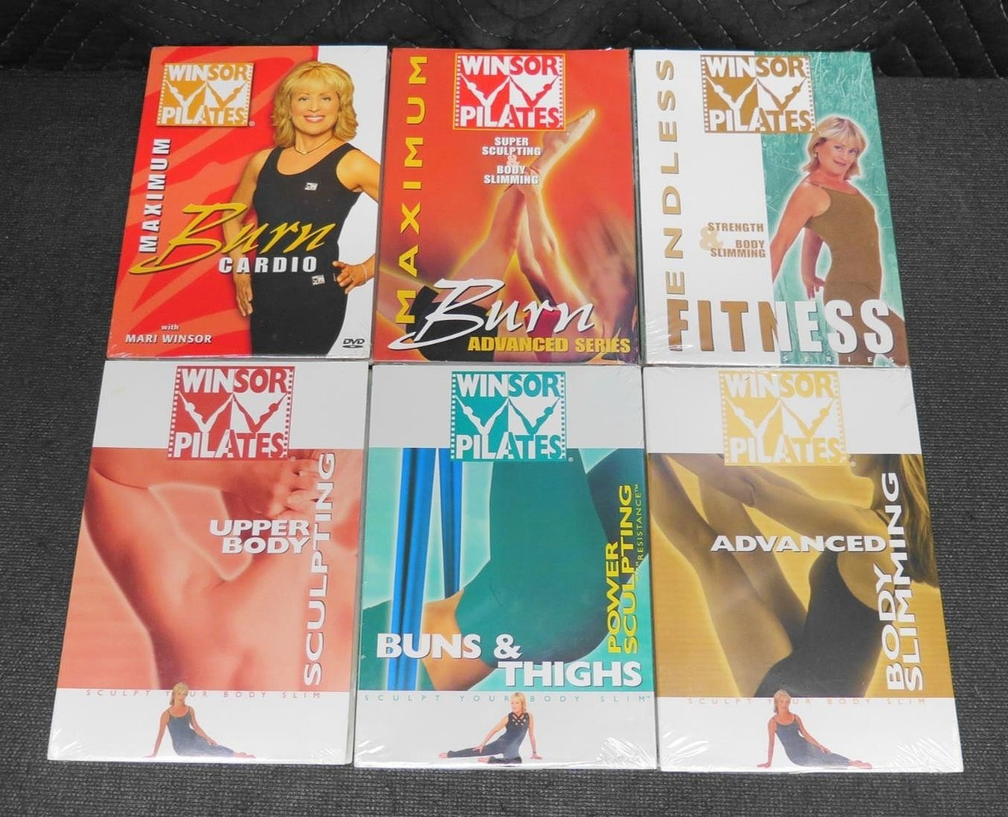 Lot of 6 Winsor Pilates Fitness, Slimming, Sculpting, Cardio and Burn DVDs - NEW