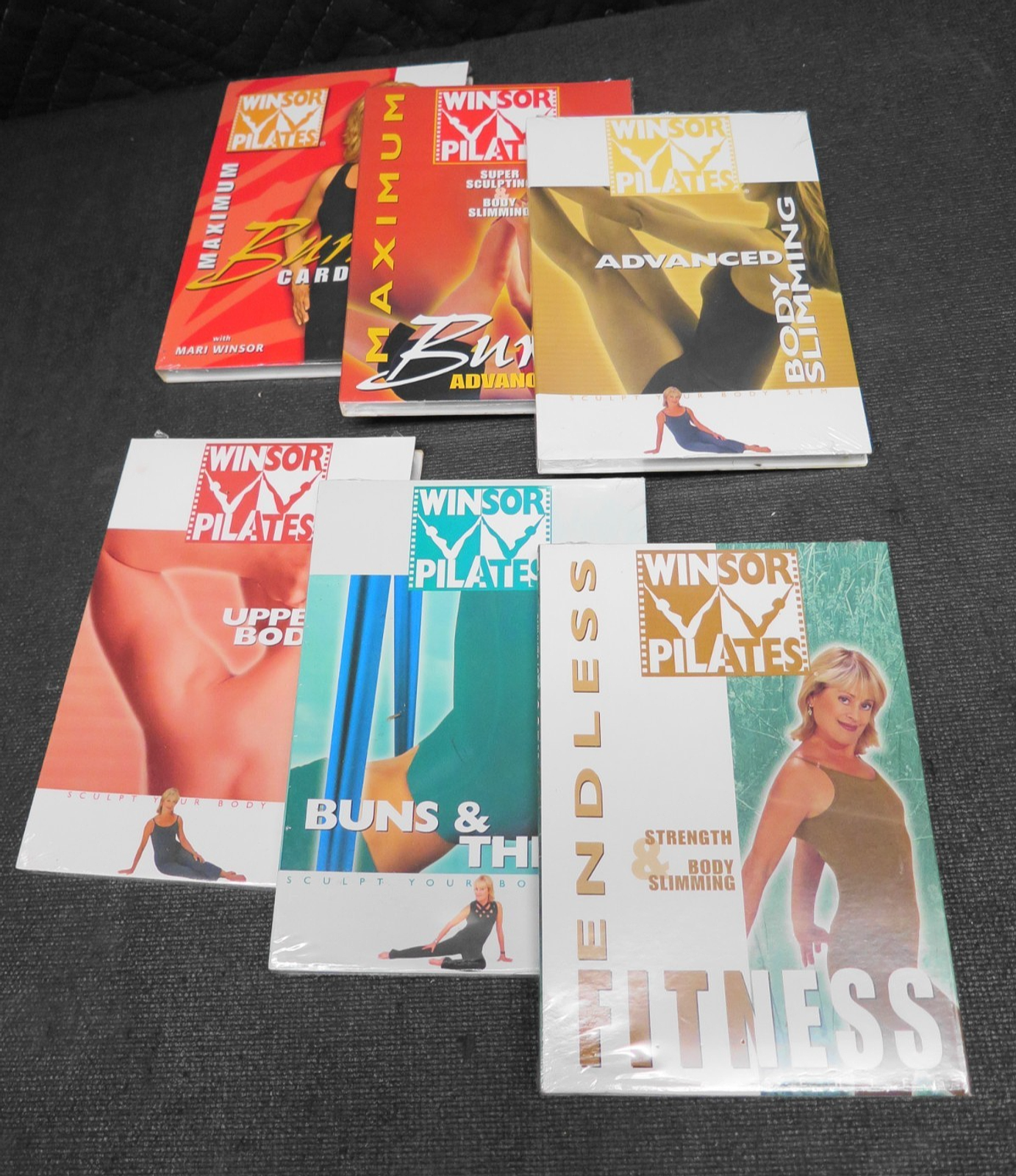 Lot of 6 Winsor Pilates Fitness, Slimming, Sculpting, Cardio and Burn DVDs - NEW