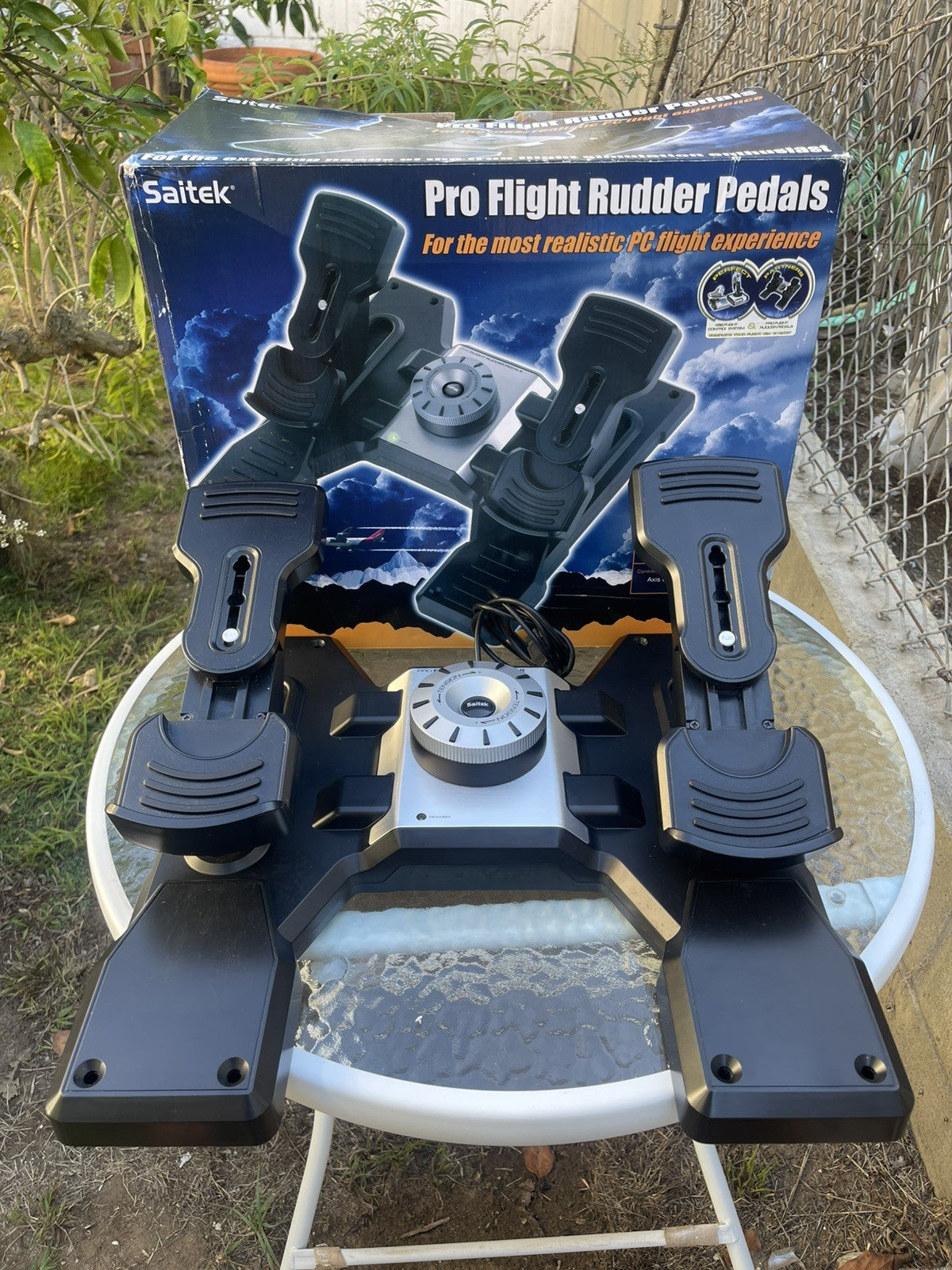 Saitek Pro Flight Rudder Pedals USB Wired Flight Pedals PC - Tested