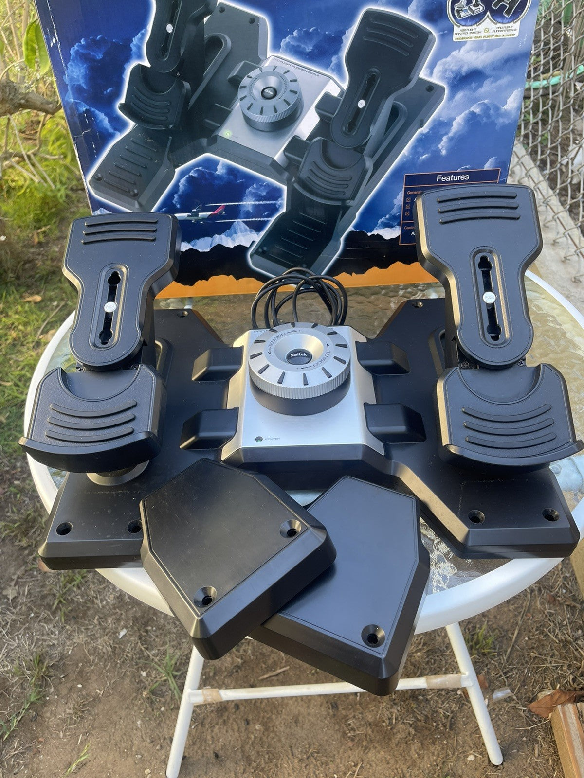 Saitek Pro Flight Rudder Pedals USB Wired Flight Pedals PC - Tested